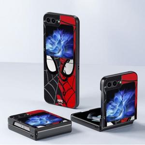 마블 스파이더 맨 케이스 삼성 호환 갤럭시 Z 플립 6 5G 4 3 Flip5 ZFlip3 하드 PC 충격 방지 커버