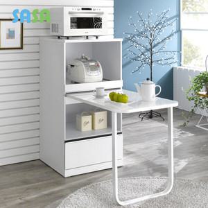 사사가구 어반화이트 600 광파렌지대 수납식탁