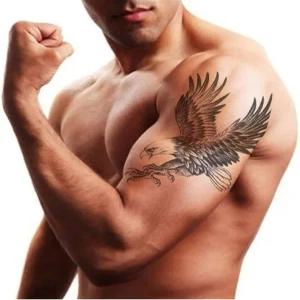 갱스터 동물 타투 스티커 팔 반팔 가슴 등 문신 판박이 헤나