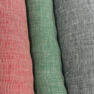 원단스토리 리투아니아 린넨 체크 바이오워싱퓨어 테이블보 가림막 원피스 대폭원단