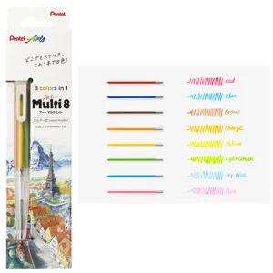 펜텔 아트 멀티 8색 색연필 XPH804 단품