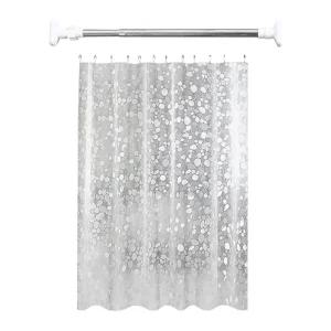 안티곰팡이 반투명 샤워 커튼 세트 (커튼, 고리, 봉 )