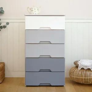 아트박스 보노하우스 헤이즈 우드상판 서랍장 5단 모노톤 인테리어 수납장