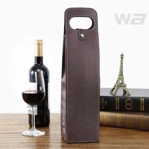 와볼샵 선물용 와인가방 내구성있는 가죽 쇼핑백 캐리어 포장케이스