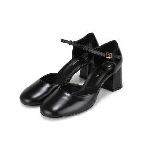 바바라 소가죽 베이직 여성 오픈 펌프스 6cm_BBI207