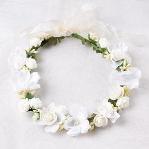 [SX37A63]화관 조화 셀프웨딩 꽃 숏베일 카라 부케