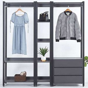 [아도라퍼니처]아도라퍼니처 심플 드레스룸 행거 선반 서랍장 B세트