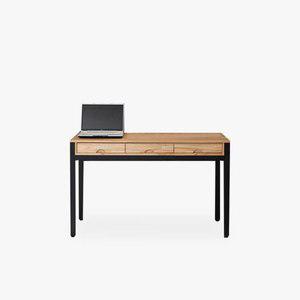 [아도라퍼니처]아도라퍼니처 M1 샬롯 1200 참죽원목 수납책상 (스틸다리)