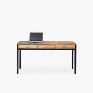 [아도라퍼니처]아도라퍼니처 M1 샬롯 1500 참죽원목 수납책상 (스틸다리)