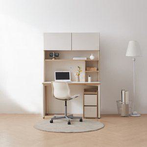 [아도라퍼니처]아도라퍼니처 M1 미니멀 오피스 1200 책상 전면 책꽂이 수납장 세트 B