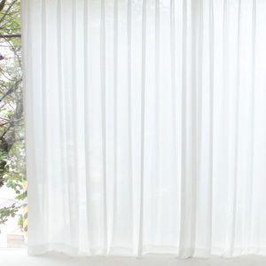 이음선없는 밀크화이트 차르르 쉬폰커튼 나비주름 S