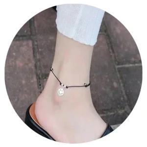 패션 얇은 실발찌 여름 로프 발찌 레드 실버 발목 발찌 로프발찌 발목발찌 여자발찌