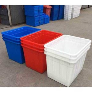 플라스틱 사각다라이 빨간 50L 김장 대야 레드 고무다라이 흰색