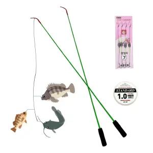 에버웨이브 구멍치기 낚시대 낚시줄 바늘 세트 계곡 호박돌 낚싯대