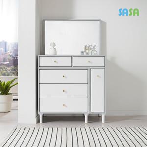 데코라인(매장상품) 도로시 3단 서랍 인출식 화장대+거울