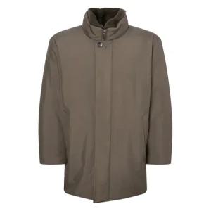 마에스트로 남성 24FW [스테디셀러] 브라운 단색 구스다운 트렌치코트 WATR4D021W3