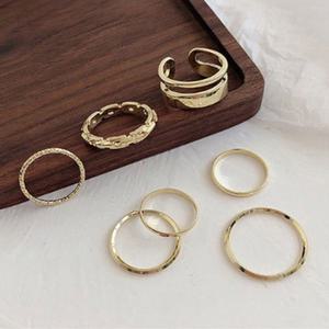 새끼손가락반지 검지 반지 남자 금 도금 레이어드 7p