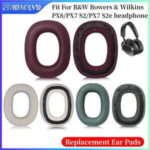 BW Bowers  Wilkins PX8/PX7 S2/PX7 S2e 헤드셋 귀마개와 호환되는 폼 단백질 가죽 헤드폰 이어패드 이어