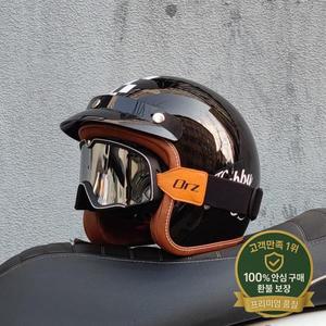 ORZ 클래식 DOT 승인 레트로 노출 오토바이 헬멧 남녀 제트 적합 3/4 하프