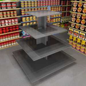 원형 진열대 중앙 선반 편의점 디스플레이 약국 과자