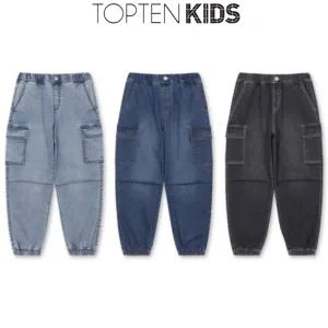 [탑텐키즈](신세계 사우스시티)25년 FW 공용) 카고 조거 데님 팬츠MKF3DP3211