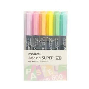 모나미 형광펜 에딩슈퍼600 6색세트 파스텔 1개
