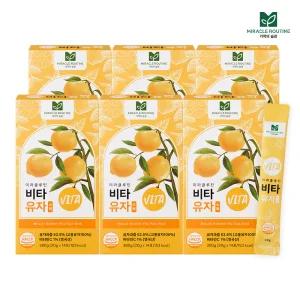 미라클루틴 비타 유자 스틱 6박스 (20gx84포) /고흥유자 비타민C 유자차