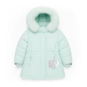 [뉴발란스] 키즈 솔리드 미디 덕다운 아동 주니어 패딩 점퍼 자켓 민트 NK9PE4803G-84