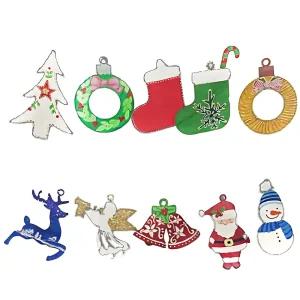 미술학원 크리스마스소품 가랜드 색칠도안 3개/ 아동만들기수업 축제행사장용 월데코