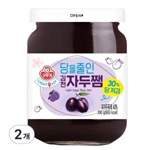 오뚜기 LIGHT JOY 당을줄인 김천자두쨈 290g 2개입