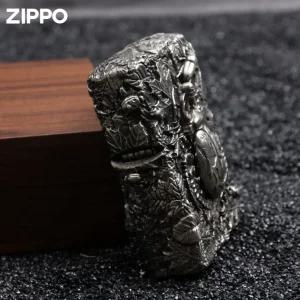 지포 정품 지포 라이터 중갑옷 조각기 비틀 스컬 등유 방풍기