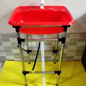 탕비실세면대 세탁 소형 개수대 캠핑장 원룸 좁은 휴대용 A. 노란색