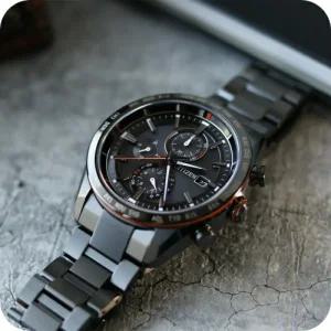 시티즌 아테사 액트라인 에코드라이브 전파 티타늄 남성용 크로노그래프 CITIZEN ATTESA 블랙블루