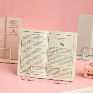 [LF2K359O_58]휴대용독서대 접이식 북 거치 스탠드 핑크