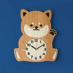 (나룸) WMC-153 시바견 강아지 벽시계 (무소음)