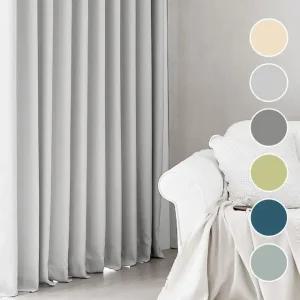 노에르 양면 고중량 아일렛 대형 암막커튼 + 커튼봉세트 거실 안방 커텐