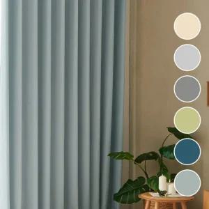 노에르 양면 고중량 아일렛 특대형 암막커튼 + 커튼봉세트 거실 안방 커텐