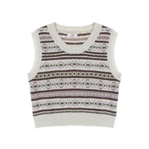 [레코브](레코브) 스트라이프패턴 니트 베스트(LC31CXKV510X)