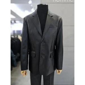 [바쏘옴므] 세이브존03 바쏘옴므 남자 블랙 천연 양 가죽 자켓 WSAGZ3UB05A (S40930230)