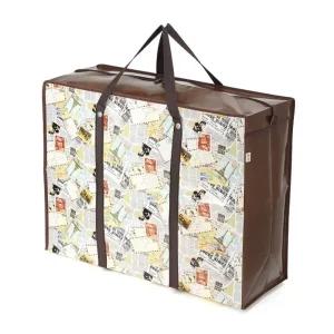 리유저블 지퍼 타포린백 70x55cm 빈티지/타포린가방/쇼핑타포린백/다용도타포린가방