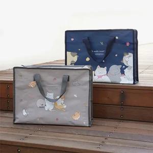 냥냥 타포린백 중/타포린쇼핑백/대형쇼핑백/쇼핑가방/대형장바구니/나들이가방/타포린장바구니/쇼빙백