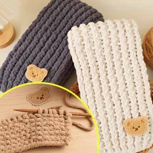 뜨개질 도구 세트 목도리 장갑 만들기 대바늘 뜨는 패키지 굵은 털실 재료 겨울 귀도리 초보자 입문용