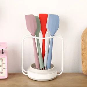 파스텔 실리콘 알뜰 주걱 소 5color 그린/스텐/스크래퍼/스푼/편백/나무/볶음/받침대/밥주걱/고무/안붙는