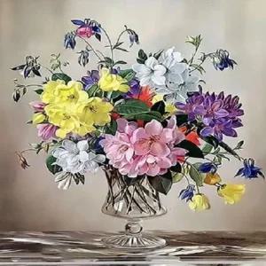 아이윙스 피포페인팅 Q4016 꽃정물화 액자 플라워스베 명화 홈갤러리