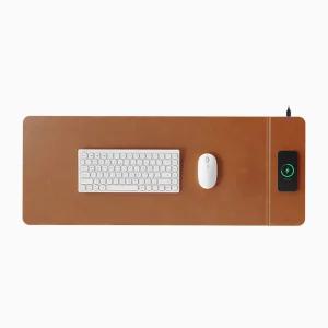 엑토 15W 고속 무선 충전 가죽 키보드 데스크 책상 매트 장패드 MP-66