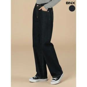 [하프클럽/]여성 생지 와이드 데님 팬츠