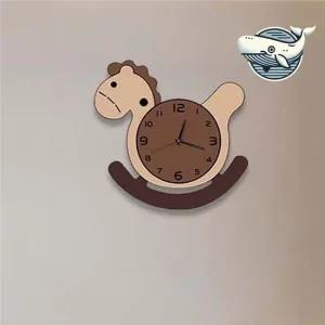 귀여운 나무 시계 동물 디자인 아기방 인테리어 LED시계 인테리어벽시계 거실벽시계