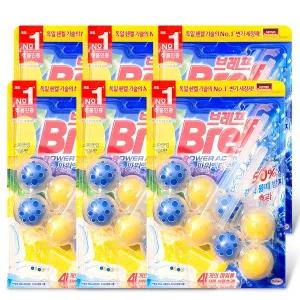 브레프 파워액티브 변기세정제 레몬 50g 2개입 6팩 (총12개)