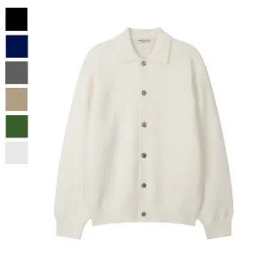 [하프클럽/]남자 가을 카일 세미크롭 카라넥 니트 가디건 AS-CAA-Q027-아이보리