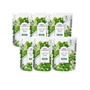 르샤트라 실내건조 유연제 애플민트 1.6L 리필 6개입